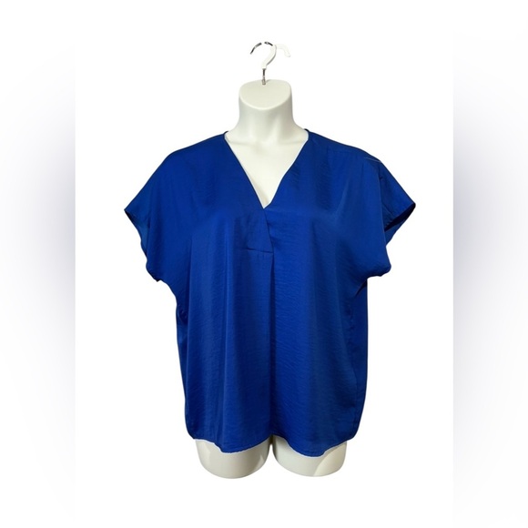 Inwear Copenhagen Rindai Blue V-Neck Blouse, US Size 18 - Picture 5 of 13